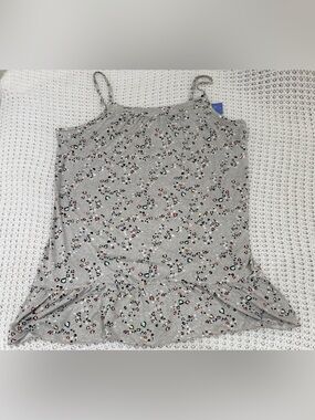 Sleep chic spaghetti straps camisole nightgown  in grey animal swirl size XXL